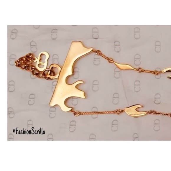 Dior John Galliano Gold Flaming “D” Logo Runway Bracelet Cuff - Picture 5 of 11